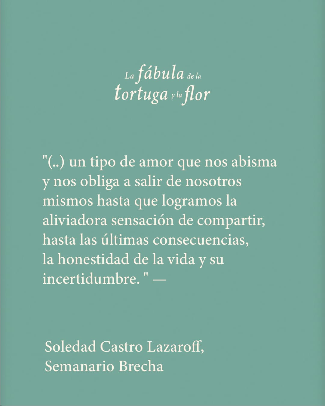 Nota de Soledad Castro Lazaroff (Brecha)